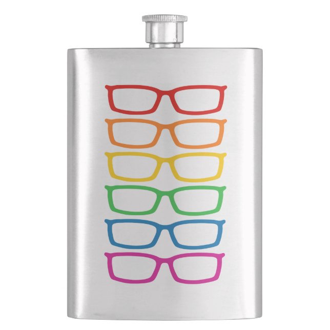Rainbow Eyeglasses Flask (Front)