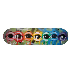 Rainbow Eyez Drip Skateboard Deck