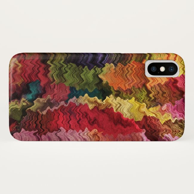 Rainbow Fabric Abstract iPhone X Case