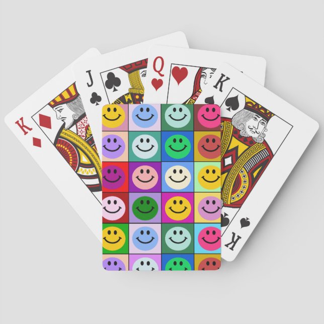Rainbow face squares poker cards (Back)