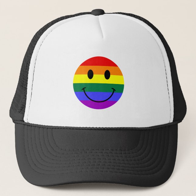 Rainbow Face Trucker Hat (Front)