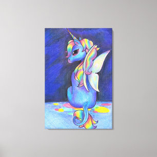 Rainbow Faerie Unicorn Canvas Print