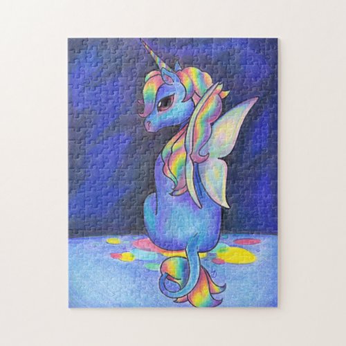 Rainbow Faerie Unicorn Jigsaw Puzzle