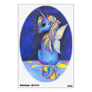 Rainbow Faerie Unicorn Wall Decal