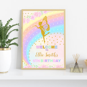 Rainbow Fairy Birthday Welcome Signs