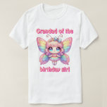 Rainbow fairy butterfly Grandad of birthday girl T-Shirt<br><div class="desc">Colorful kawaii fairy pink butterfly birthday</div>