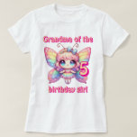 Rainbow fairy butterfly Grandma of birthday girl T-Shirt<br><div class="desc">Colorful kawaii fairy pink butterfly birthday</div>