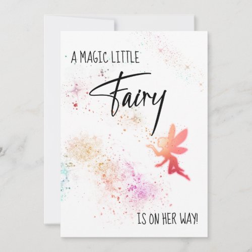 *~* Rainbow Fairy Dust Baby Shower Invitation