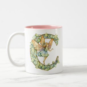 Rainbow Fairy Initial 'C'  Two-Tone Coffee Mug