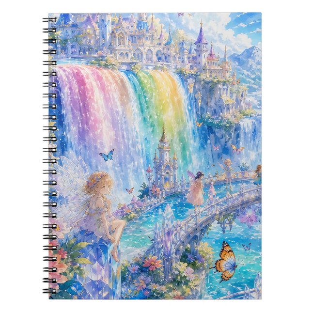 Rainbow Fairy Kingdom Spiral Notebook (Front)