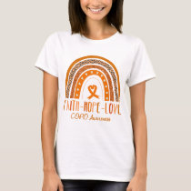 Rainbow Faith Hope Love COPD Awareness T-Shirt