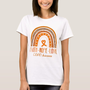 Rainbow Faith Hope Love COPD Awareness T-Shirt