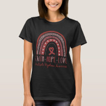 Rainbow Faith Hope Love Multiple Myeloma Awareness T-Shirt