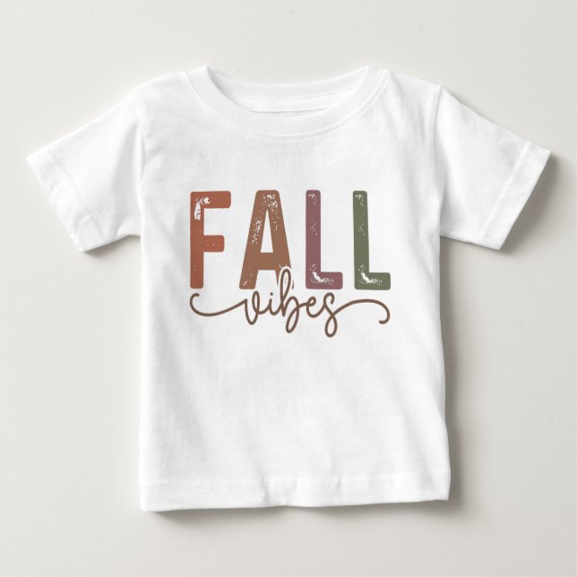 Rainbow Fall Vibes Baby T-Shirt (Front)