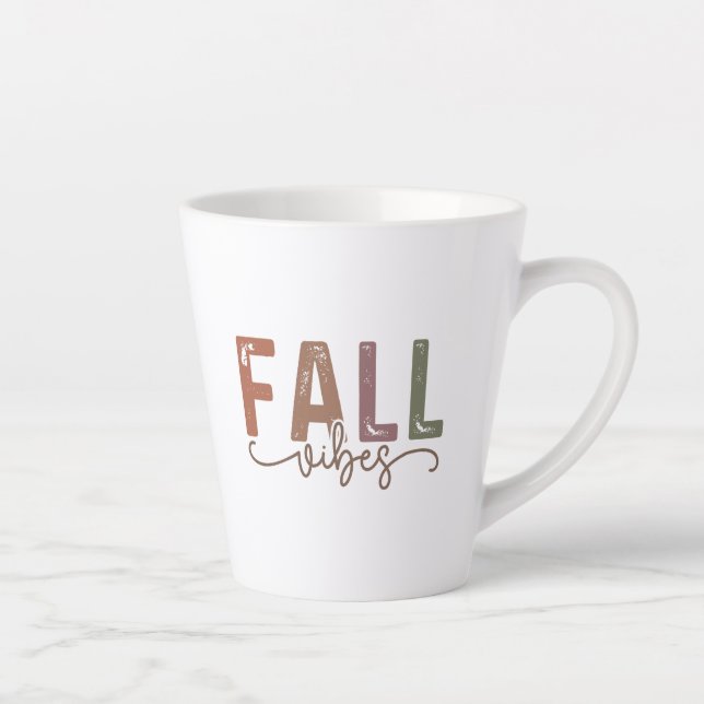 Rainbow Fall Vibes Latte Mug (Right)