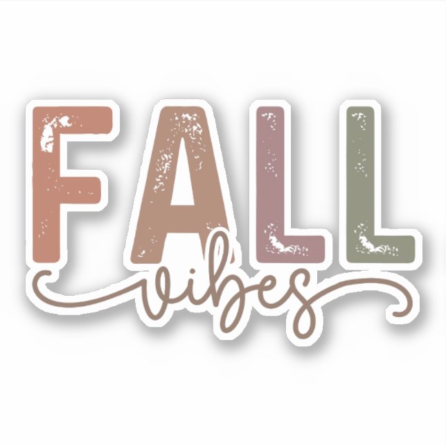 Rainbow Fall Vibes Sticker (Front)