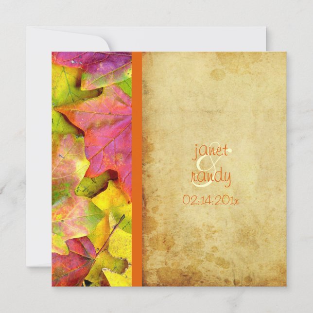 Rainbow Fall Wedding Invitations (Front)