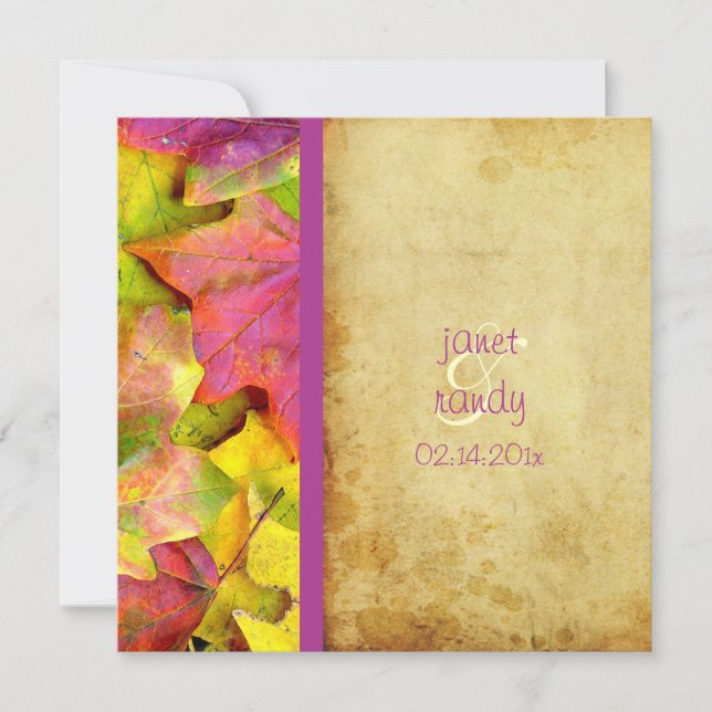 Rainbow Fall Wedding Invitations (Front)