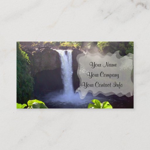 Customizable Rainbow Falls Business Card Template