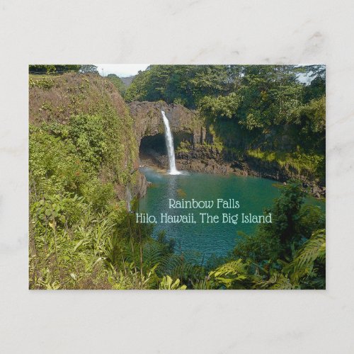 RAINBOW FALLS HILO  HAWAII BIG ISLAND POSTCARD