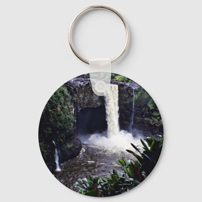 Rainbow Falls - Hilo, Hawaii Keychain (Front)