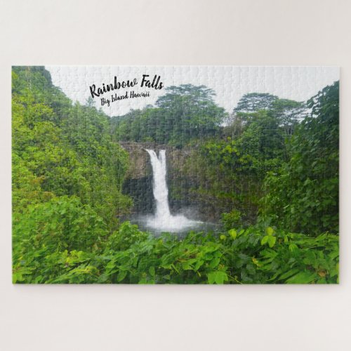 Rainbow Falls Waterfall Big Island Hawaii 1014 p Jigsaw Puzzle