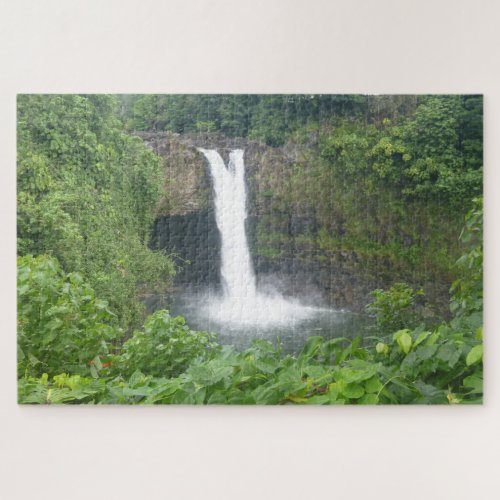 Rainbow Falls Waterfall Big Island Hilo Hawaii  Jigsaw Puzzle