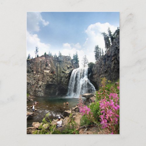 Rainbow Falls Waterfall _ Devils Postpile _ Sierra Postcard