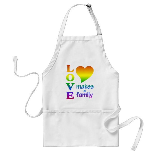 Rainbow Family apron - choose style, color (Front)
