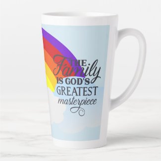 Rainbow Family Blessings Latte Mug