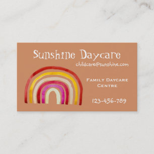 Rainbow family daycare centre childcare business card