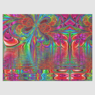 Rainbow Fantasy Mosaic Landscape Stained Glass Tissue Paper