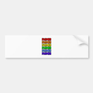 Rainbow Farmer Bumper Sticker