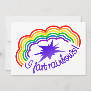 Rainbow Farts invitation, customize Invitation