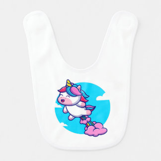Rainbow Farts Unicorn Baby Bib