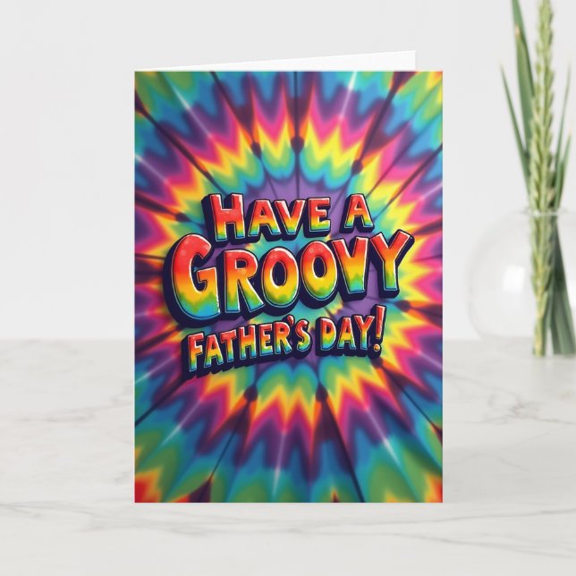 Rainbow Fathers Day Design Card (Front)