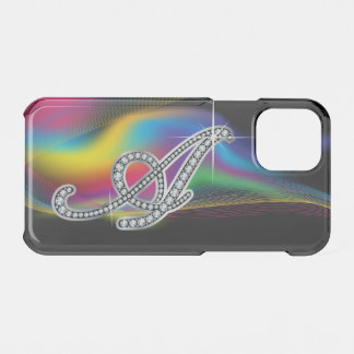 Rainbow Faux-Diamond Monogram iPhone 11 Pro Case