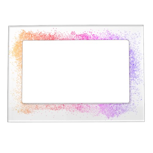 Rainbow Faux Glitter Modern Magnetic Frame