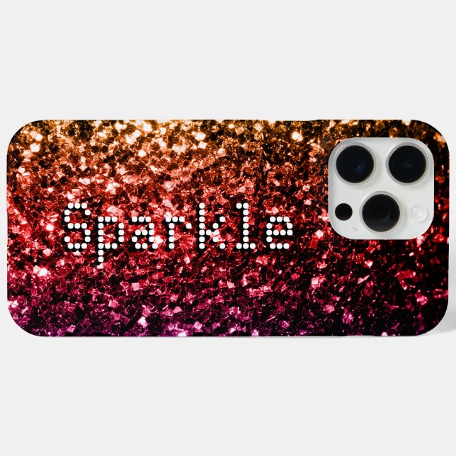 Rainbow faux glitters sparkles Your text Case-Mate iPhone Case (Back (Horizontal))