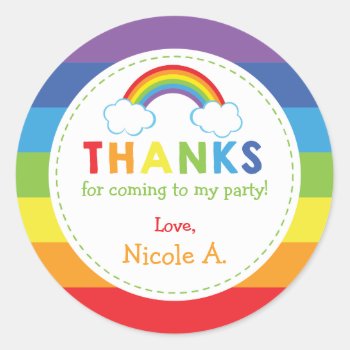 Rainbow Favor Tags / Rainbow Stickers by ApplePaperie at Zazzle