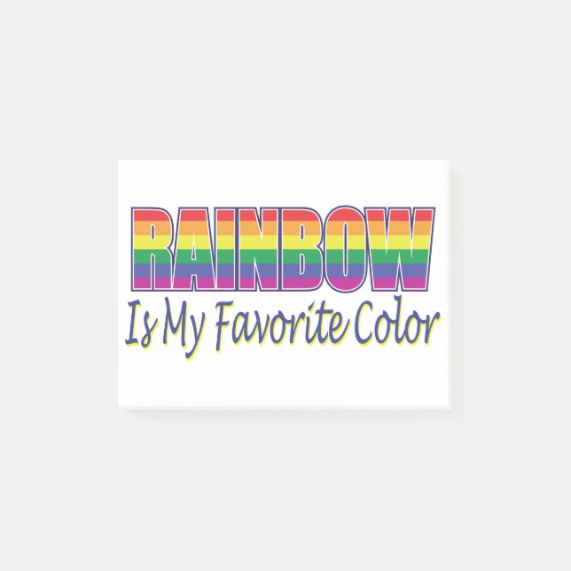 Rainbow-Favorite-Color Post-it Notes (Front)