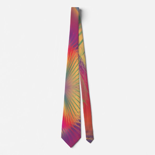 Rainbow Feathers Neck Tie (Front)