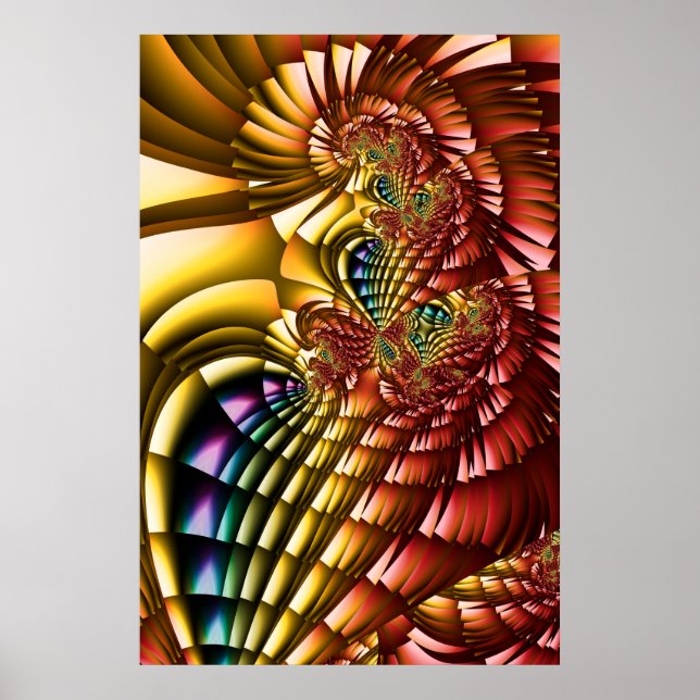 Rainbow Feathers Poster (Front)