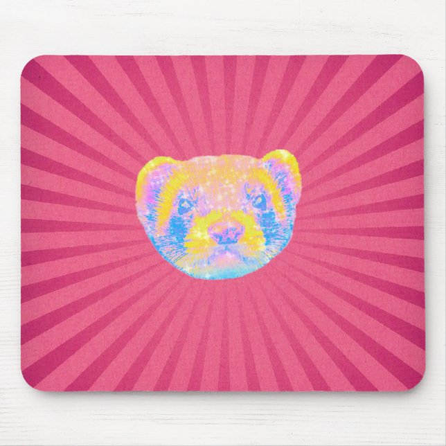 Rainbow Ferret Mouse Pad (Front)