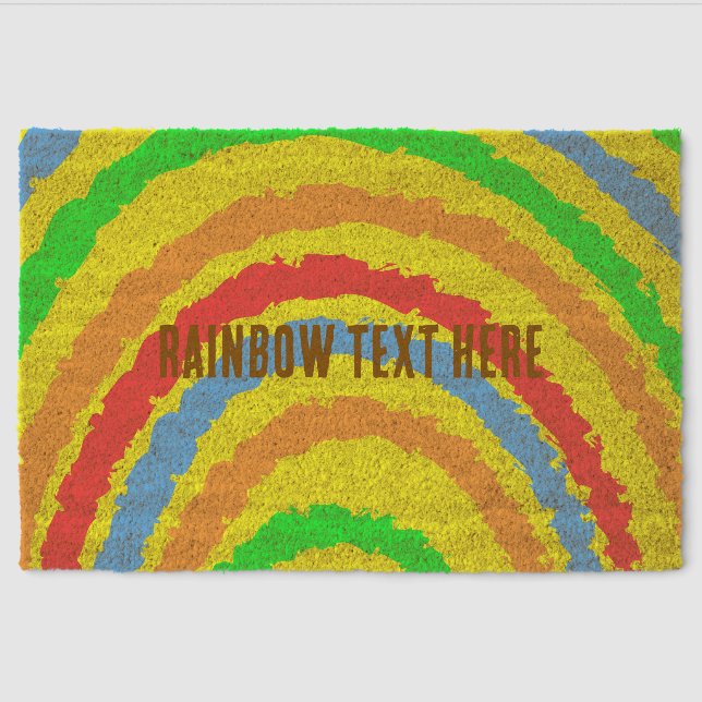 Rainbow Fiber Doormat (Front)