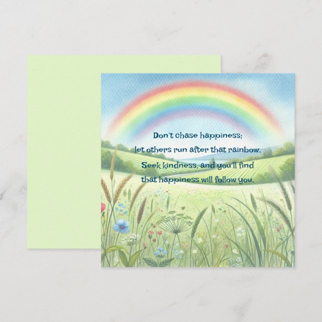 Rainbow / Field & Quote Card (Front/Back)
