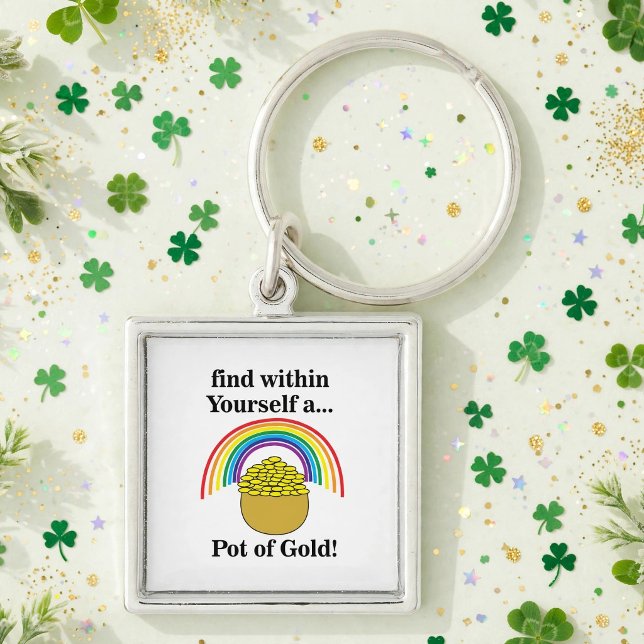Rainbow Find Within Yourself A Pot Of Gold Keychain (Creator Uploaded)