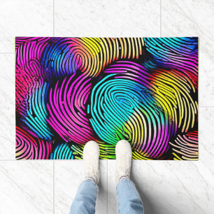 Rainbow Fingerprint Dreams Doormat