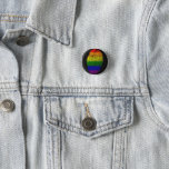 Rainbow Fingerprint Lgbt Pride Pin Button at Zazzle