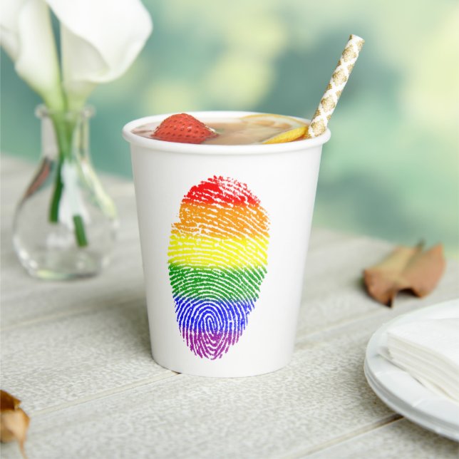 Rainbow Fingerprint Paper Cups (Insitu)